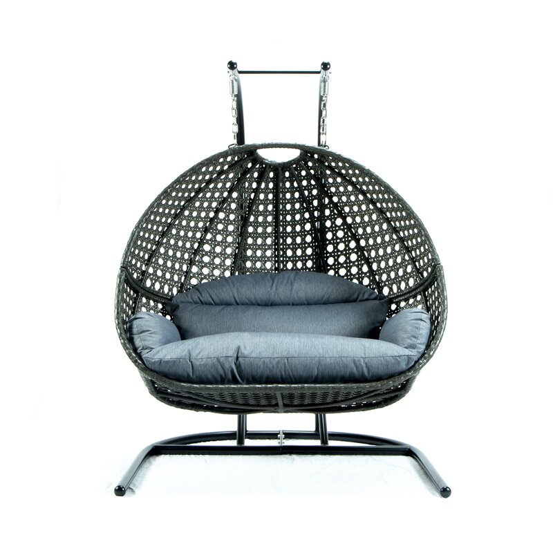 Leisuremod Wicker Hanging Double Egg Swing Chair | Wayfair